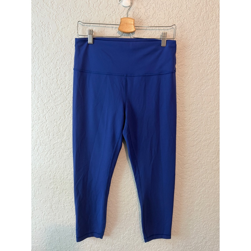 Lululemon Wunder Under High-Rise Crop 21" Leggings Size 12 Blue Athleisure